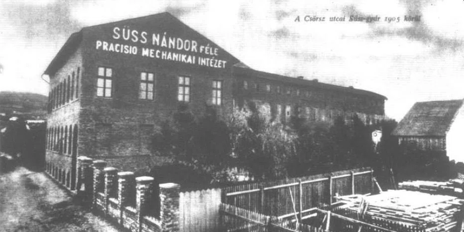 Precision Mechanics Institute of Nándor Süss at 39 Csörsz Street around 1905