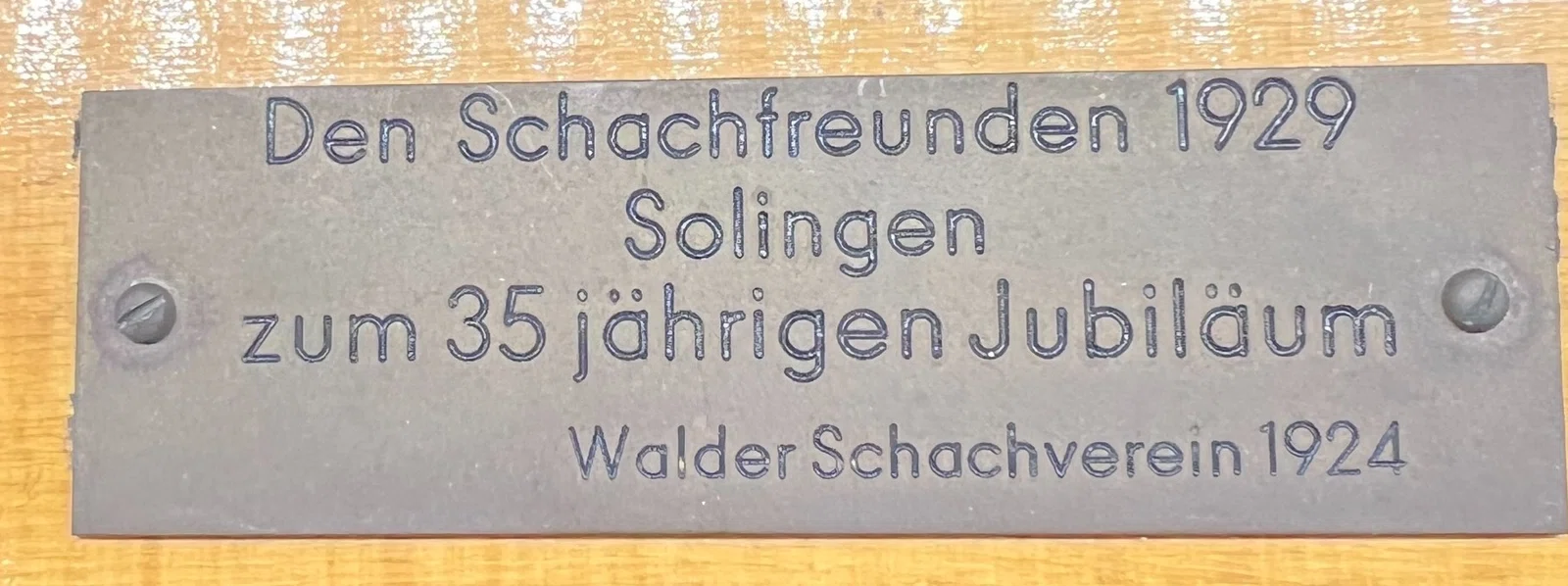 Solingen / Walder Schachverein, 1929